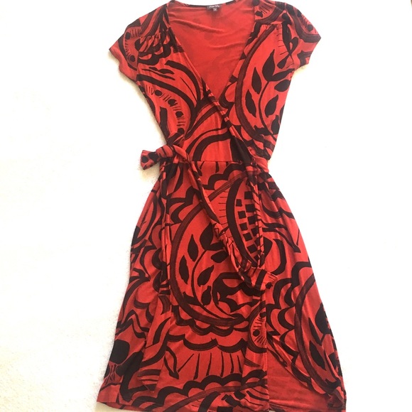 phase eight red wrap dress